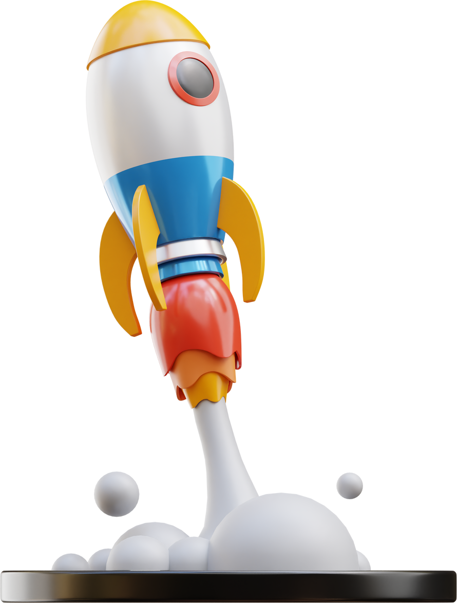 3D Education Object Rocket Launch